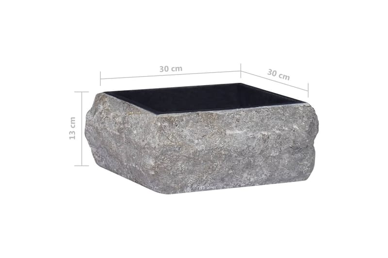 håndvask 30x30x13 cm marmor sort - Sort - Hus & renovering - Køkken & bad - Badeværelse - Håndvaske - Lille håndvask