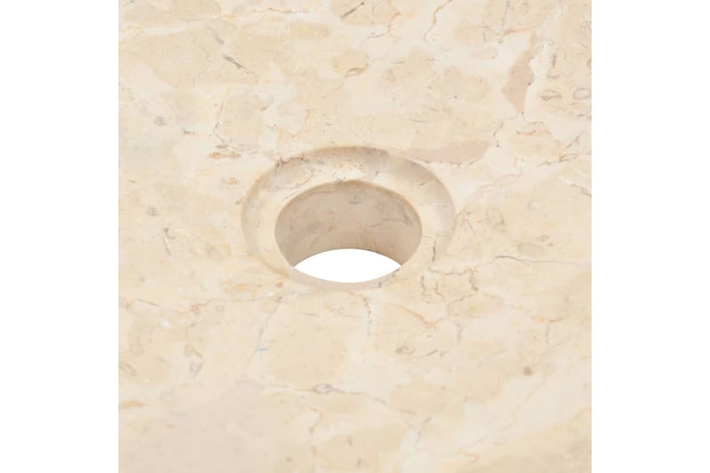 håndvask 40 x 12 cm marmor cremefarvet - Creme - Lille håndvask