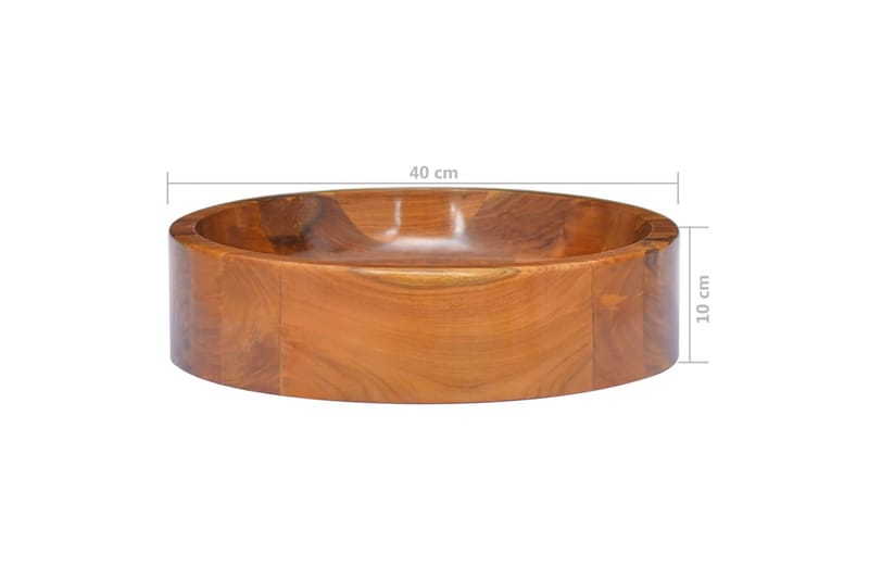 håndvask 40x10 cm massivt teaktræ - Brun - Hus & renovering - Køkken & bad - Badeværelse - Håndvaske - Lille håndvask