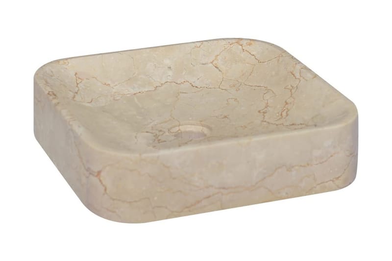 håndvask 40x40x10 cm marmor cremefarvet - Creme - Hus & renovering - Køkken & bad - Badeværelse - Håndvaske - Lille håndvask