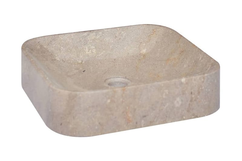 håndvask 40x40x10 cm marmor grå - Grå - Lille håndvask
