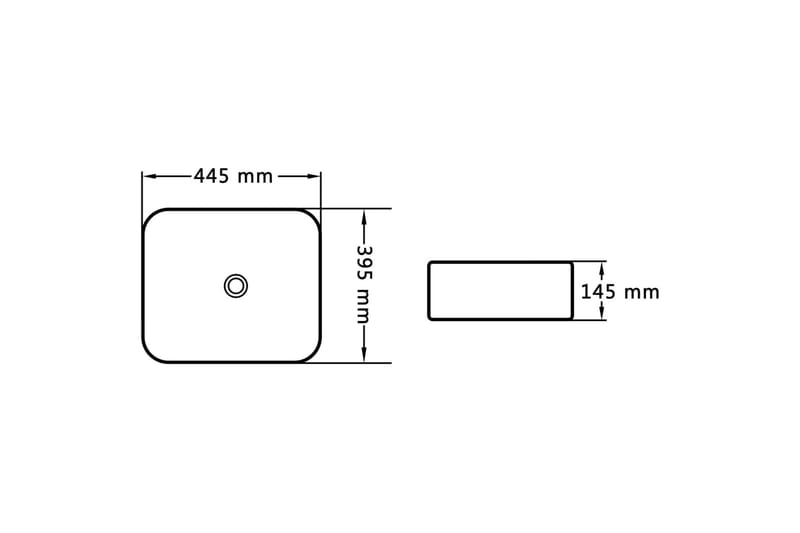 håndvask 44,5 x 39,5 x 14,5 cm keramik hvid - Hvid - Hus & renovering - Køkken & bad - Badeværelse - Håndvaske - Lille håndvask