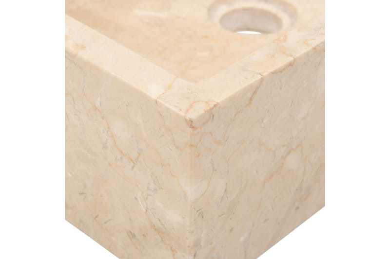 håndvask 45 x 30 x 12 cm marmor cremefarvet - Creme - Lille håndvask