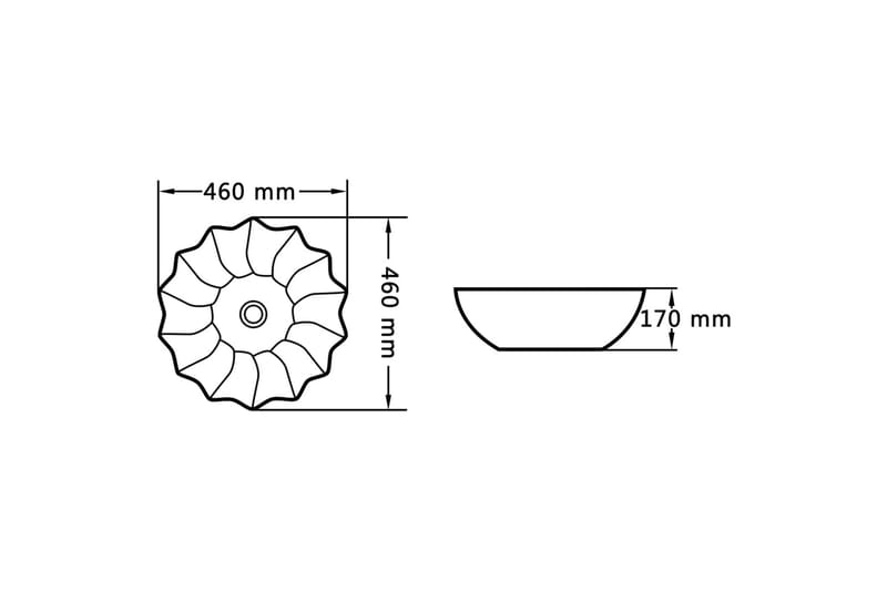 håndvask 46 x 17 cm keramik hvid - Hvid - Hus & renovering - Køkken & bad - Badeværelse - Håndvaske - Lille håndvask