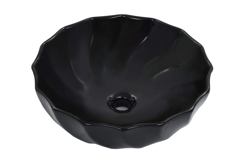 håndvask 46 x 17 cm keramik sort - Sort - Lille håndvask