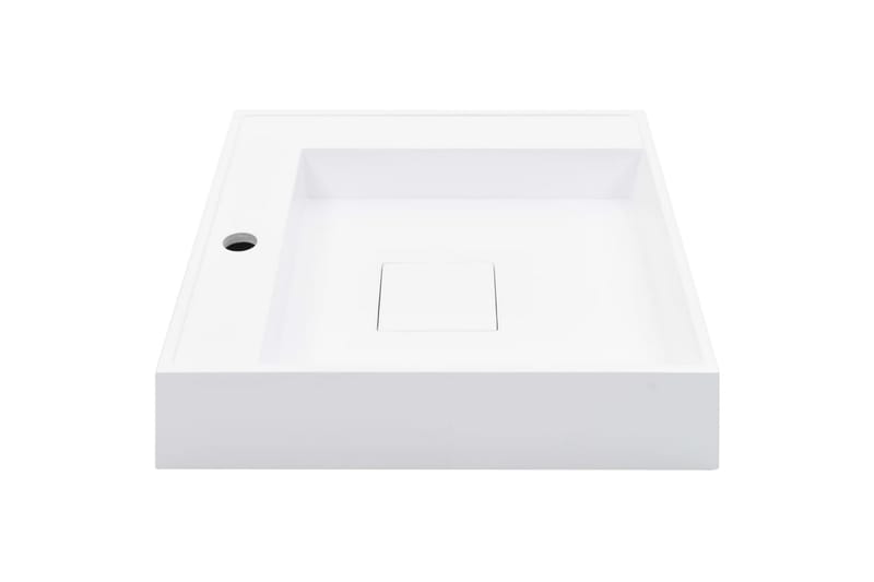 håndvask 50 x 50 x 12,3 cm mineralstøbt/marmorstøbt hvid - Hvid - Lille håndvask