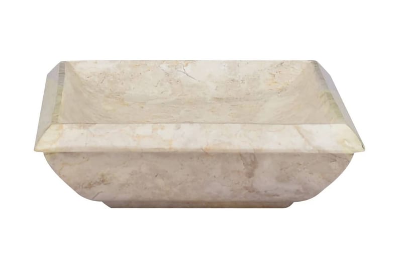 håndvask 50x35x10 cm marmor cremefarvet - Creme - Lille håndvask