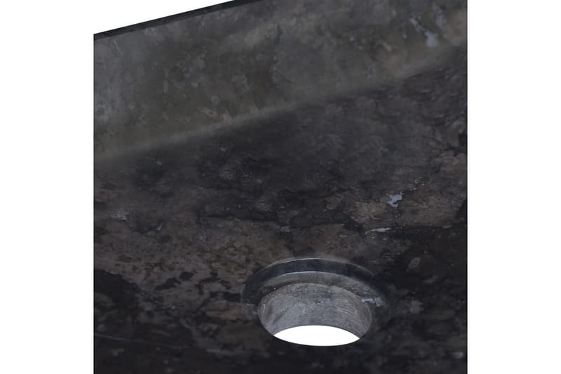 håndvask 50x35x10 cm marmor sort - Sort - Lille håndvask