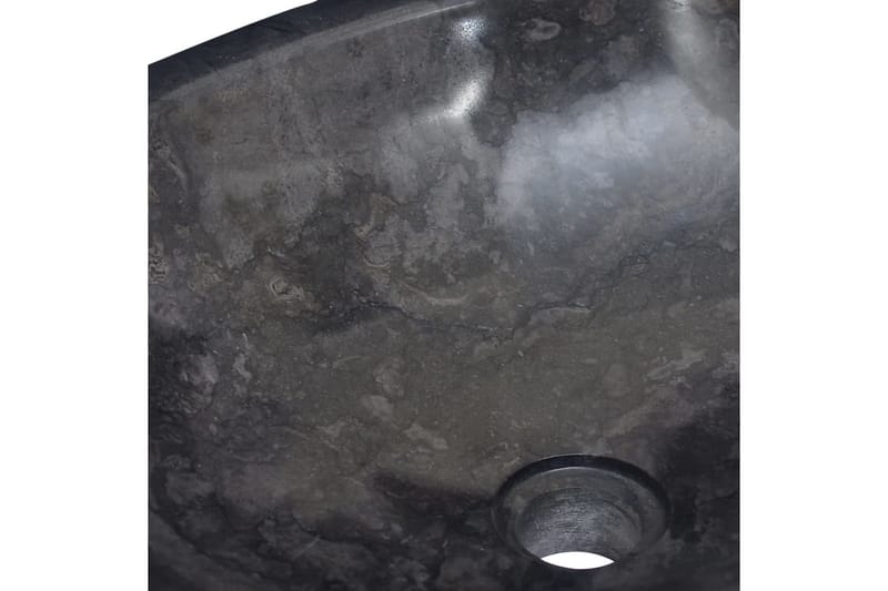 håndvask 53x40x15 cm marmor sort - Sort - Lille håndvask