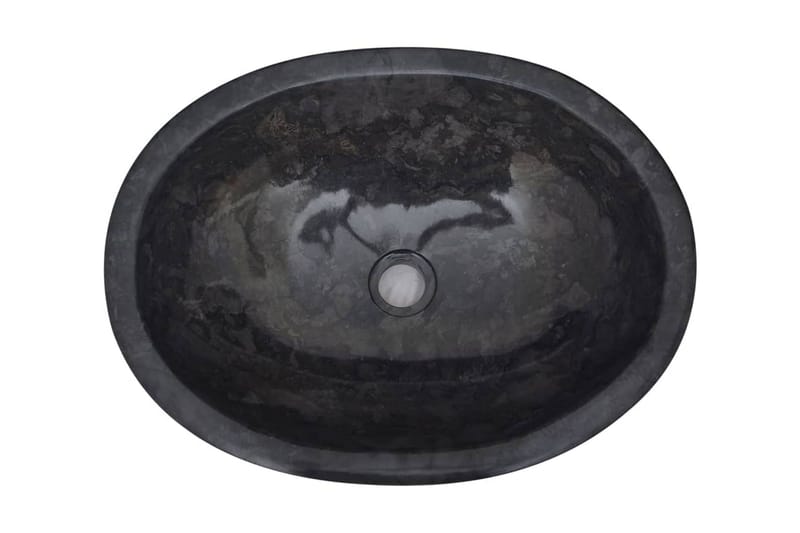 håndvask 53x40x15 cm marmor sort - Sort - Lille håndvask