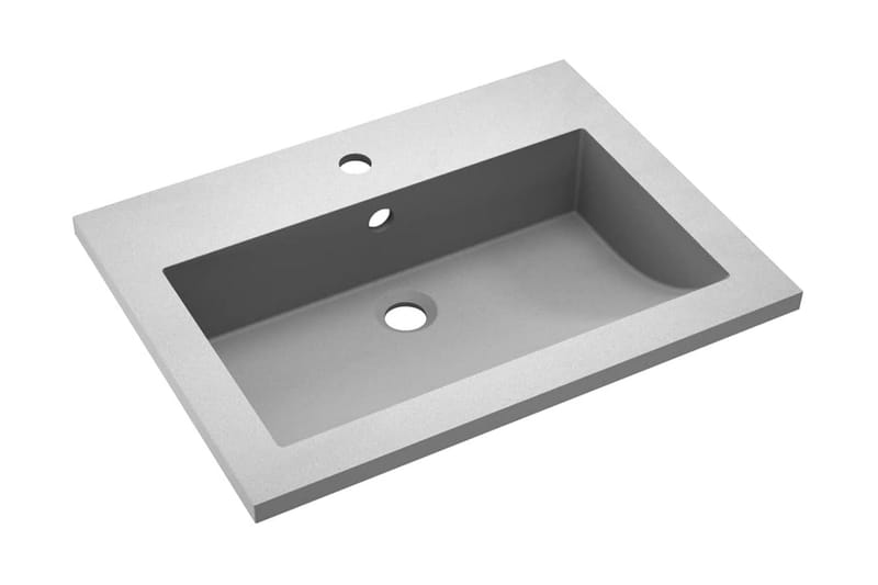 håndvask 600x450x120 mm granit grå - Grå - Lille håndvask