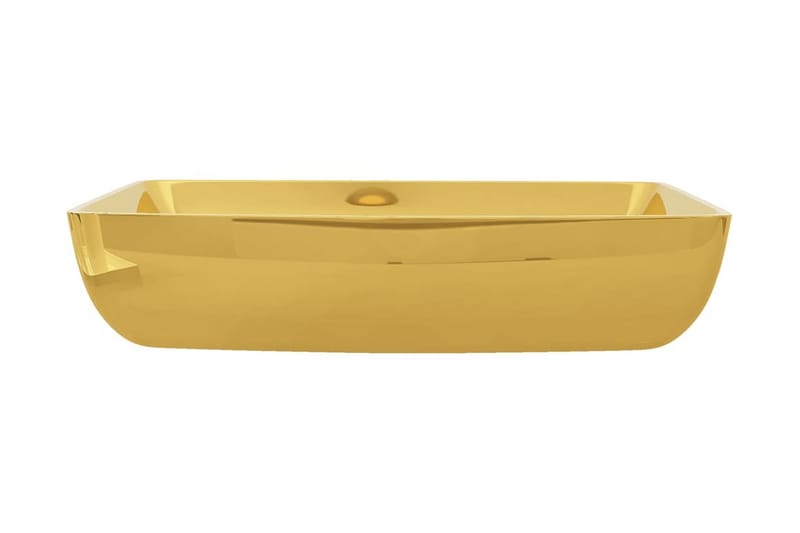 håndvask 71 x 38 x 13,5 cm keramik guldfarvet - Guld - Hus & renovering - Køkken & bad - Badeværelse - Håndvaske - Lille håndvask