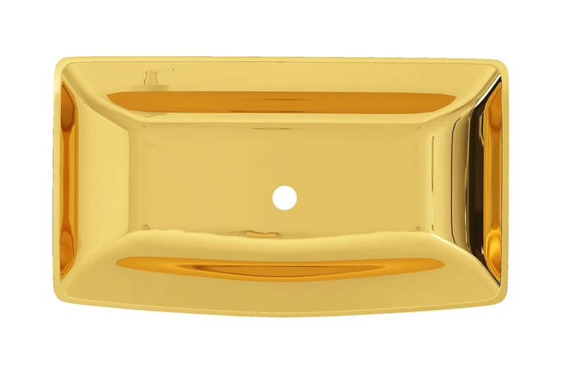 håndvask 71 x 38 x 13,5 cm keramik guldfarvet - Guld - Hus & renovering - Køkken & bad - Badeværelse - Håndvaske - Lille håndvask