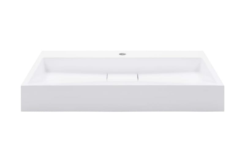 håndvask 80 x 46 x 11 cm mineralstøbt/marmorstøbt hvid - Hvid - Hus & renovering - Køkken & bad - Badeværelse - Håndvaske - Lille håndvask