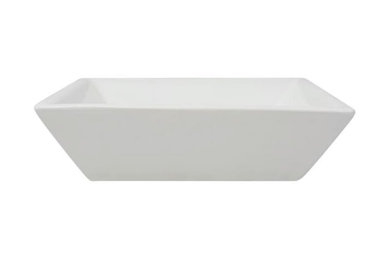 håndvask firkantet keramik 41,5 x 41,5 x 12 cm hvid - Hvid - Hus & renovering - Køkken & bad - Badeværelse - Håndvaske - Lille håndvask