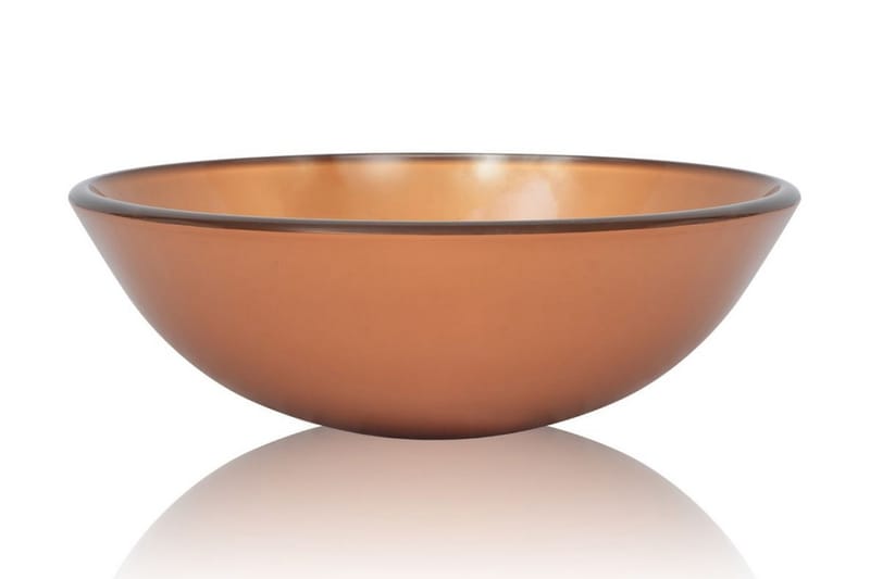 håndvask hærdet glas 42 cm brun - Brun - Hus & renovering - Køkken & bad - Badeværelse - Håndvaske - Lille håndvask