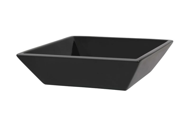 håndvask keramik firkantet sort 41,5 x 41,5 x 12 cm - Sort - Hus & renovering - Køkken & bad - Badeværelse - Håndvaske - Lille håndvask