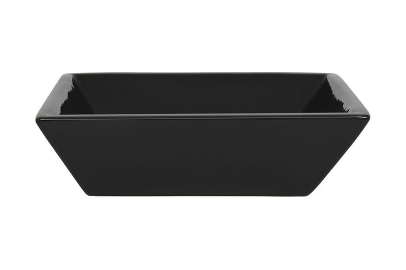 håndvask keramik firkantet sort 41,5 x 41,5 x 12 cm - Sort - Hus & renovering - Køkken & bad - Badeværelse - Håndvaske - Lille håndvask