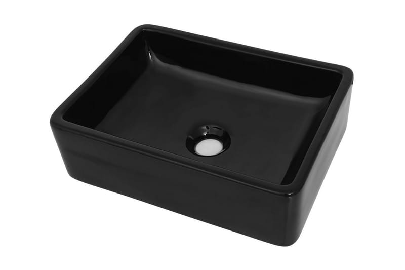 håndvask keramik rektangulær sort 41 x 30 x 12 cm - Sort - Lille håndvask