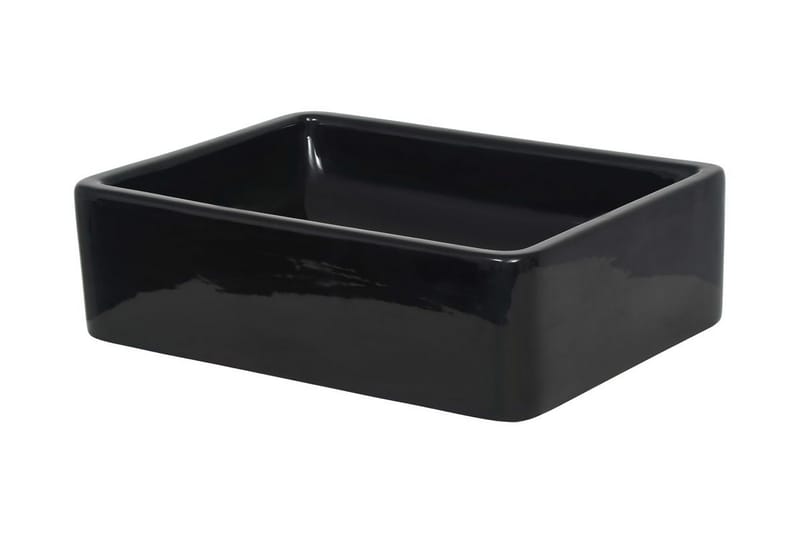 håndvask keramik rektangulær sort 41 x 30 x 12 cm - Sort - Lille håndvask