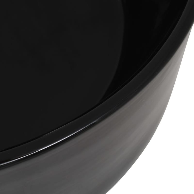 håndvask keramik rund sort 40 x 15 cm - Sort - Lille håndvask