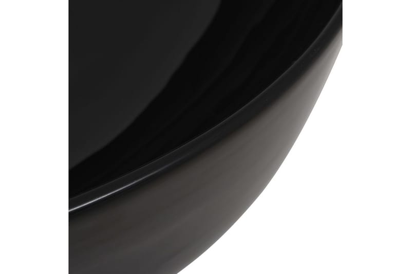 håndvask keramik rund sort 41,5 x 13,5 cm - Sort - Lille håndvask