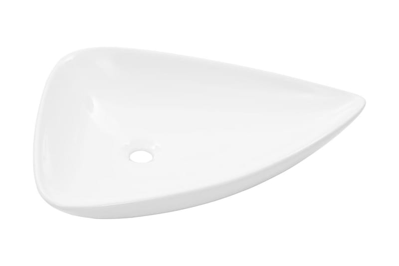 håndvask keramik trekantet hvid 645 x 455 x 115 mm - Hvid - Lille håndvask