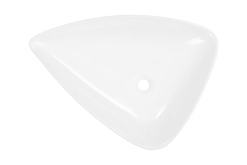 håndvask keramik trekantet hvid 645 x 455 x 115 mm - Hvid - Lille håndvask