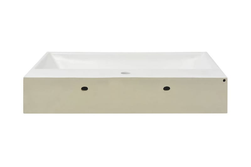 håndvask med hul til vandhane keramik 76x42,5x14,5 cm hvid - Hvid - Lille håndvask