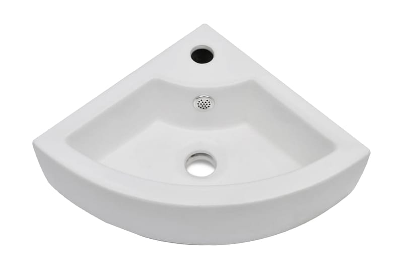håndvask med overløb 45 x 32 x 12,5 cm hvid - Hvid - Hus & renovering - Køkken & bad - Badeværelse - Håndvaske - Lille håndvask