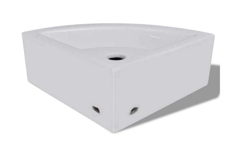 håndvask med overløb 45 x 32 x 12,5 cm hvid - Hvid - Hus & renovering - Køkken & bad - Badeværelse - Håndvaske - Lille håndvask
