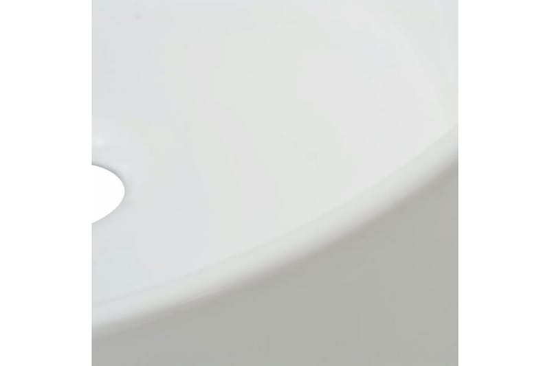 håndvask rund keramik 40x15 cm hvid - Hvid - Lille håndvask