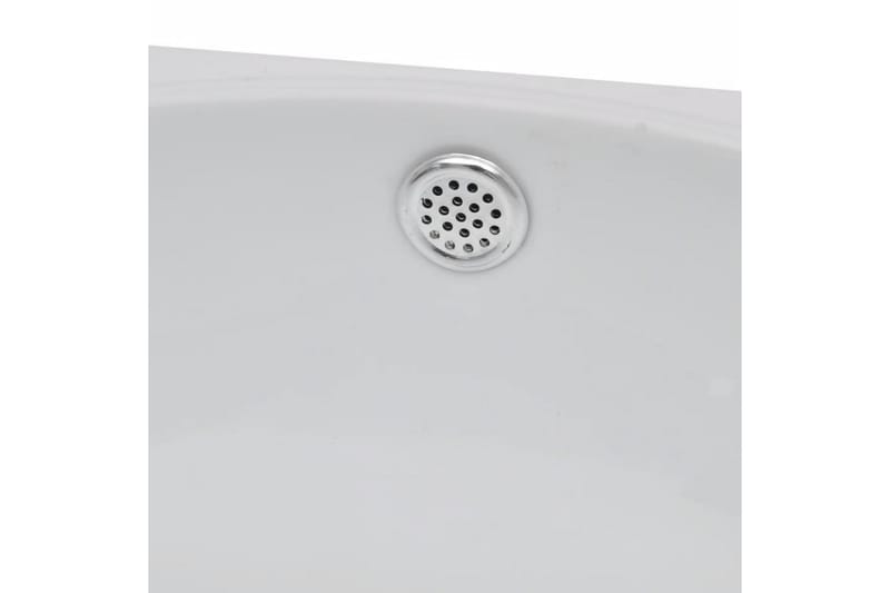 Hjørnehåndvask overløb hanehul keramisk hvid - Hvid - Lille håndvask