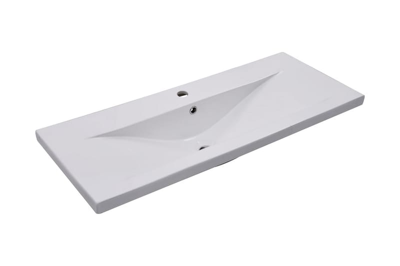 indbygget håndvask 101x39,5x18,5 cm keramisk hvid - Hvid - Lille håndvask