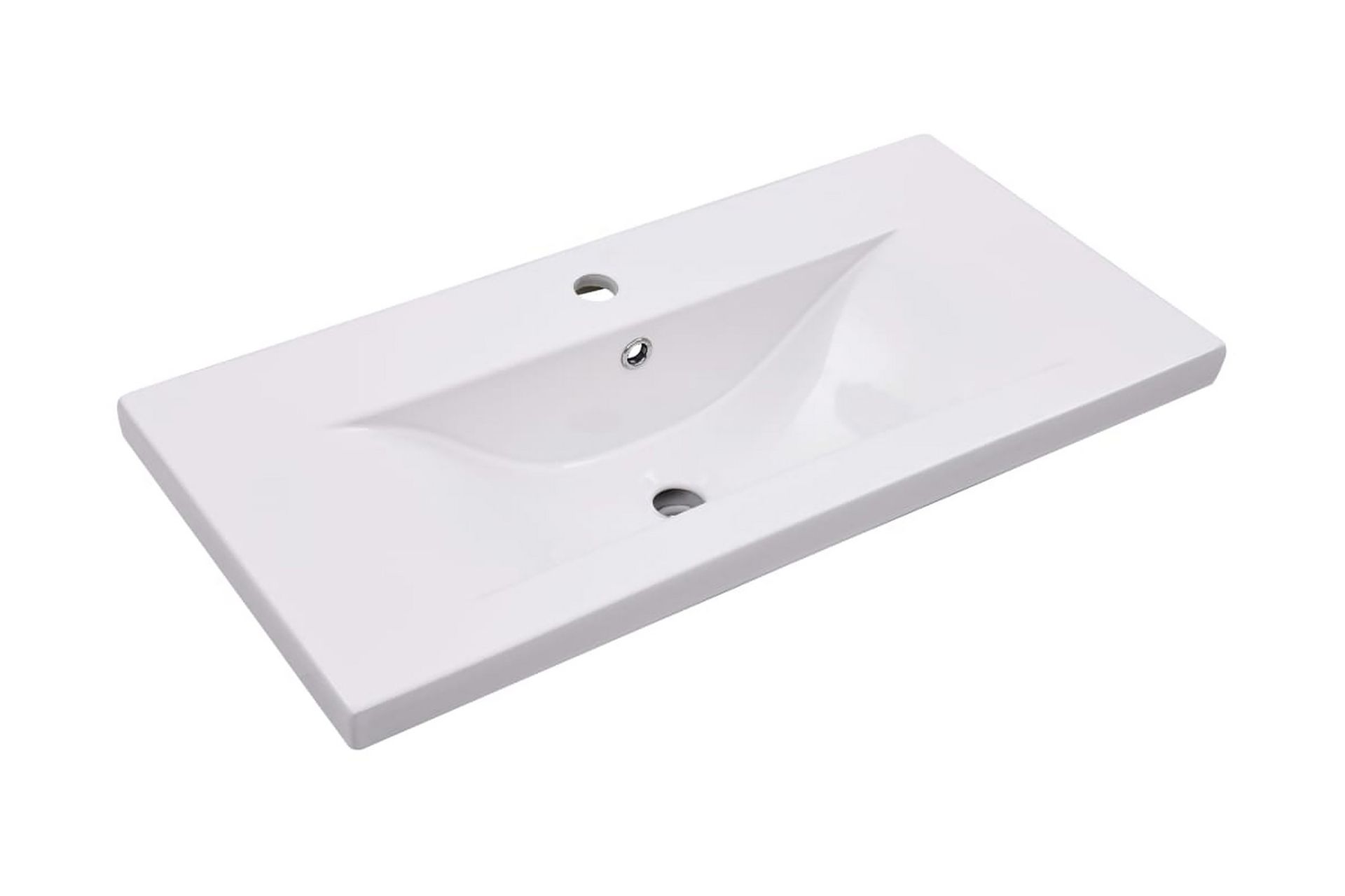 indbygget håndvask 81x39,5x18,5 cm keramisk hvid - Hvid - Hus & renovering - Køkken & bad - Badeværelse - Håndvaske - Lille håndvask