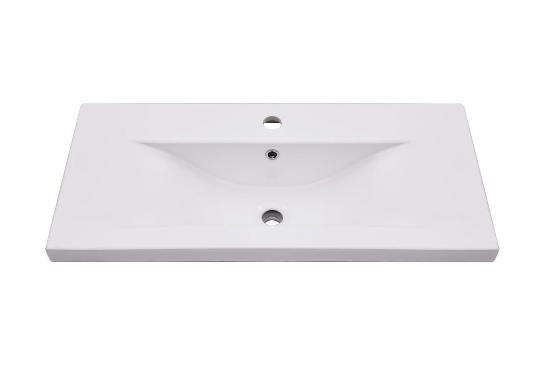 indbygget håndvask 81x39,5x18,5 cm keramisk hvid - Hvid - Hus & renovering - Køkken & bad - Badeværelse - Håndvaske - Lille håndvask