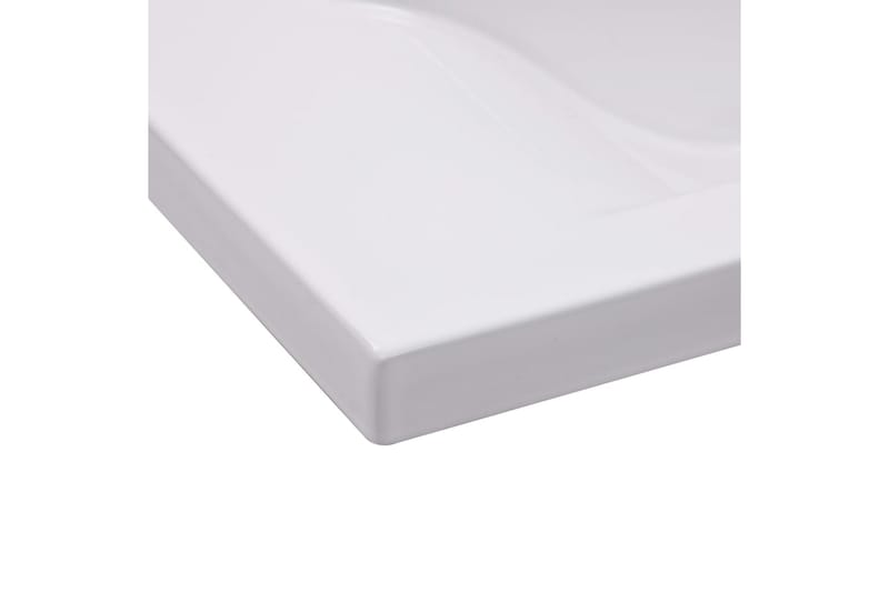 indbygget håndvask 81x39,5x18,5 cm keramisk hvid - Hvid - Lille håndvask
