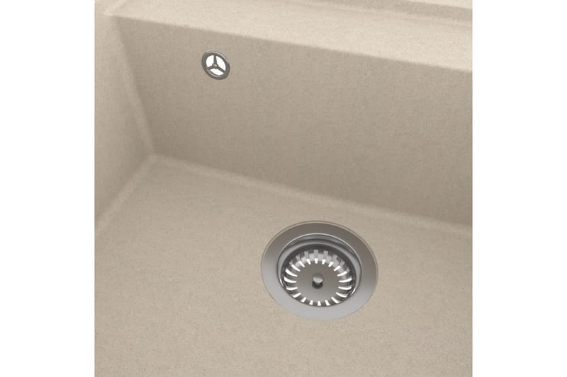 Køkkenvask Med Overløbshul Granit Beige - Beige - Hus & renovering - Køkken & bad - Badeværelse - Håndvaske - Lille håndvask