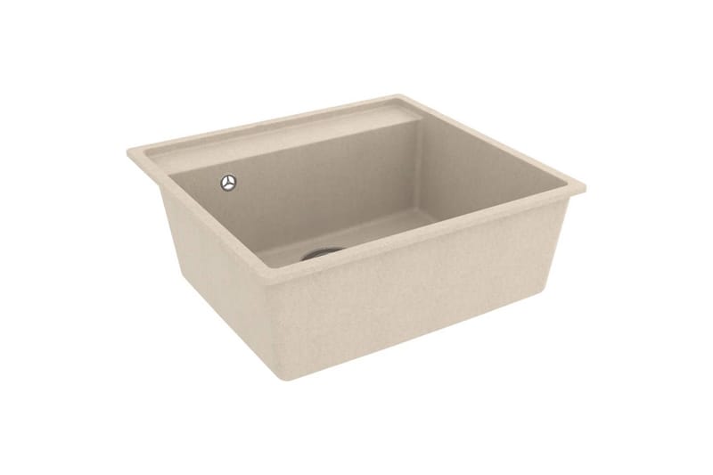 Køkkenvask Med Overløbshul Granit Beige - Beige - Hus & renovering - Køkken & bad - Badeværelse - Håndvaske - Lille håndvask