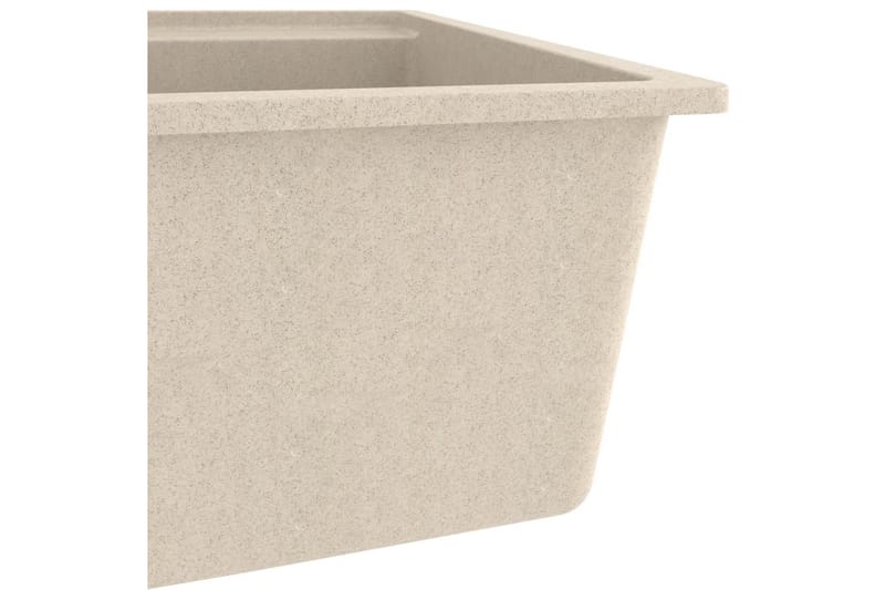 Køkkenvask Med Overløbshul Granit Beige - Beige - Hus & renovering - Køkken & bad - Badeværelse - Håndvaske - Lille håndvask