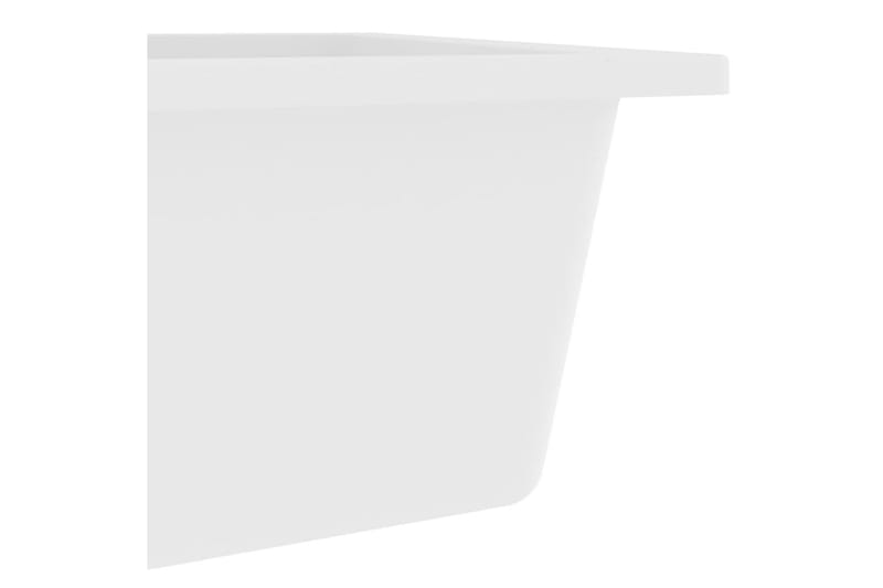 Køkkenvask Med Overløbshul Granit Hvid - Hvid - Lille håndvask