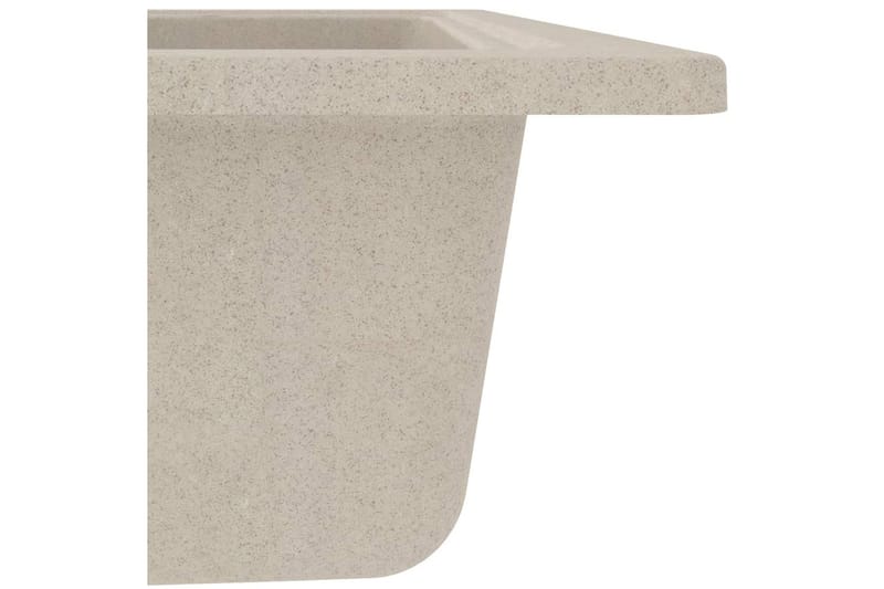 Køkkenvask Med Overløbshul Oval Granit Beige - Beige - Lille håndvask