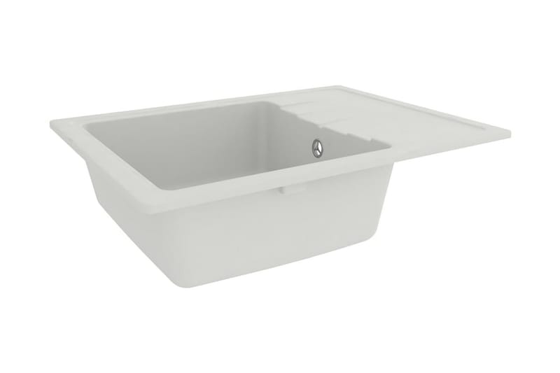 Køkkenvask Med Overløbshul Oval Granit Hvid - Hvid - Hus & renovering - Køkken & bad - Badeværelse - Håndvaske - Lille håndvask