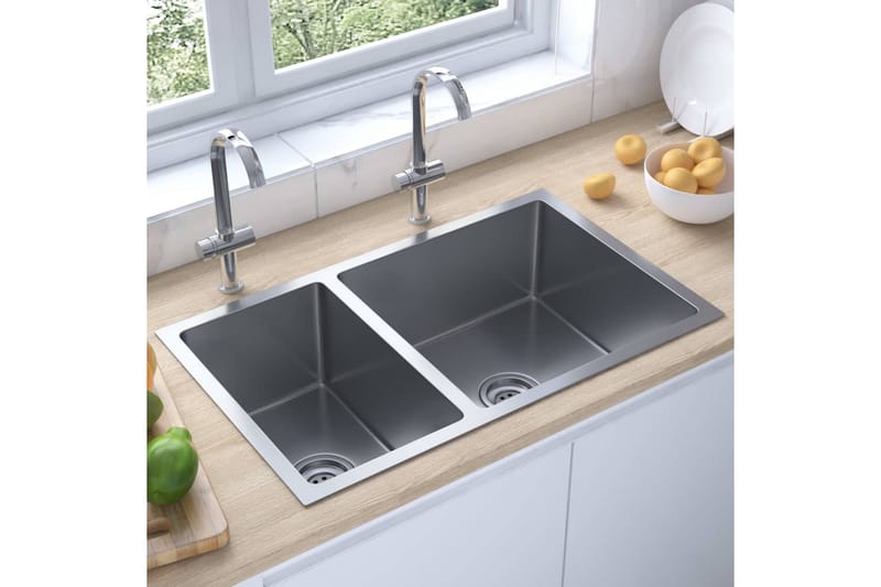 køkkenvask rustfrit stål - Sølv - Lille håndvask