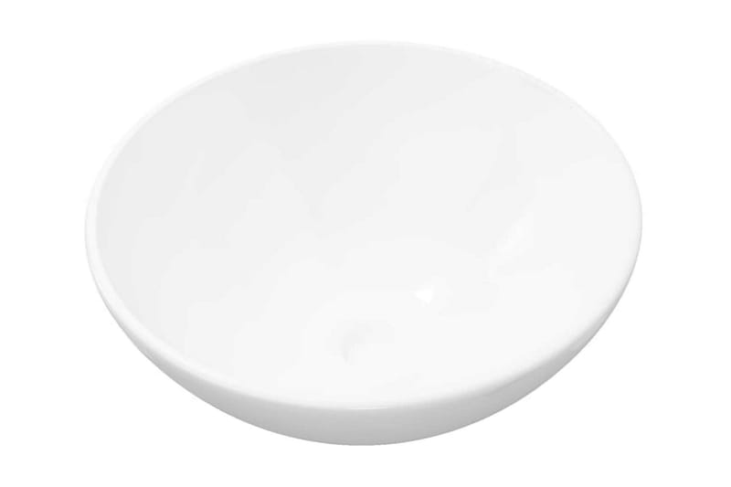 keramisk badeværelsesvask hvid rund - Hvid - Lille håndvask