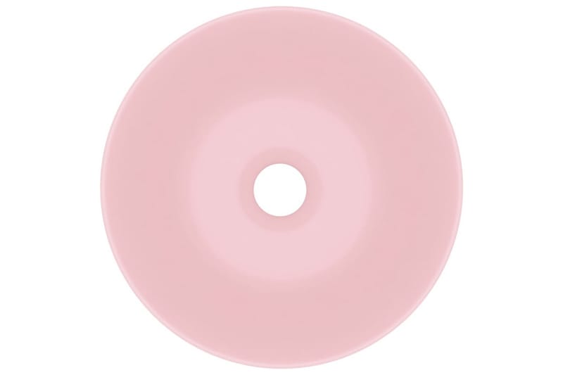 Keramisk Håndvask Til Badeværelse Rund Mat Pink - Lille håndvask
