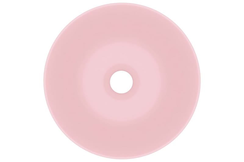 Keramisk Håndvask Til Badeværelse Rund Mat Pink - Hus & renovering - Køkken & bad - Badeværelse - Håndvaske - Lille håndvask