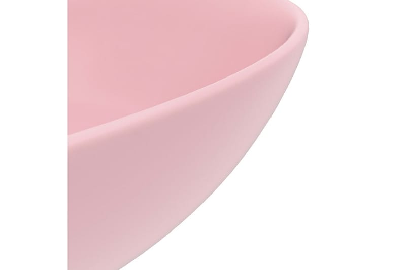 Keramisk Håndvask Til Badeværelse Rund Mat Pink - Hus & renovering - Køkken & bad - Badeværelse - Håndvaske - Lille håndvask