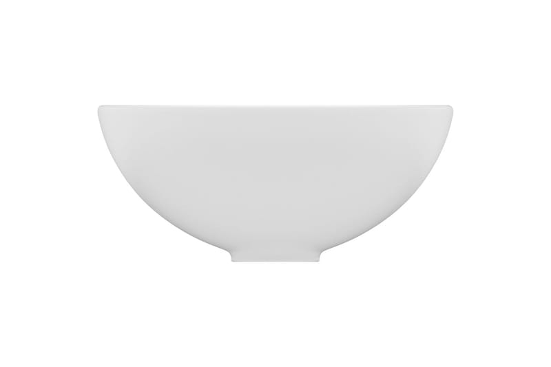 Luksuriøs Badeværelsesvask 32,5x14cm Rund Keramisk Mat Hvid - Lille håndvask