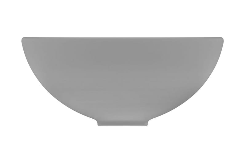 Luksuriøs Håndvask 32,5x14 cm Rund Keramisk Mat Lysegrå - Hus & renovering - Køkken & bad - Badeværelse - Håndvaske - Lille håndvask